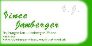 vince jamberger business card